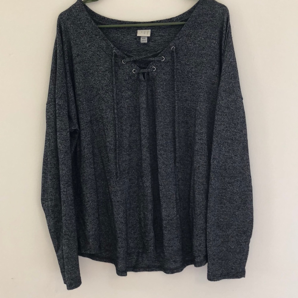 Charcoal light cotton sweater